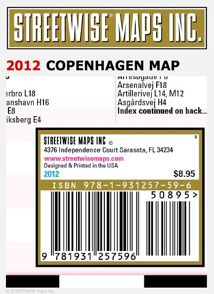 Streetwise Copenhagen Map - Laminated City Center Street Map of Copenhagen, Denmark - Folding Pocket Size Travel Map (2015)