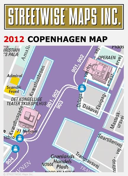Streetwise Copenhagen Map - Laminated City Center Street Map of Copenhagen, Denmark - Folding Pocket Size Travel Map (2015)