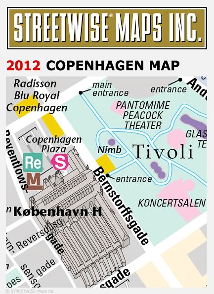 Streetwise Copenhagen Map - Laminated City Center Street Map of Copenhagen, Denmark - Folding Pocket Size Travel Map (2015)