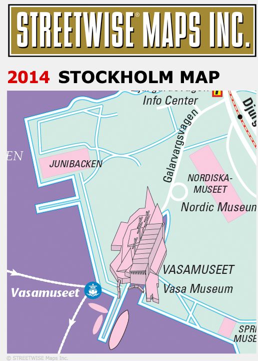 Streetwise Stockholm Map - Laminated City Center Street Map of Stockholm, Sweden - Folding Pocket Size Travel Map With Metro (2014)