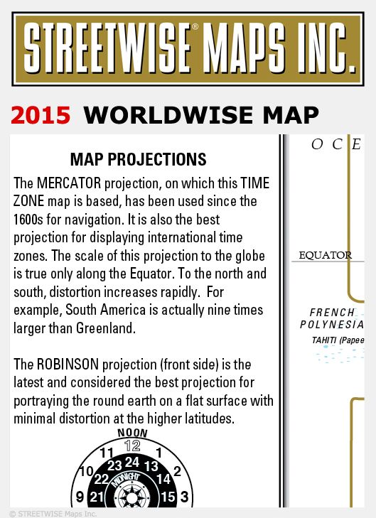 Streetwise World Map - Laminated Map of the World - Folding Pocket Size Travel Map (2015)