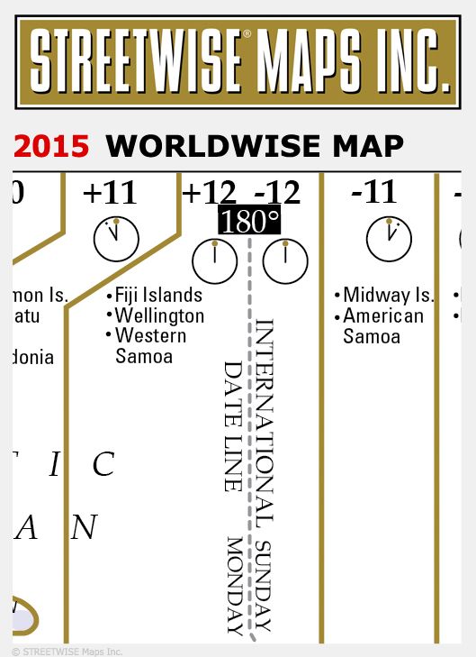 Streetwise World Map - Laminated Map of the World - Folding Pocket Size Travel Map (2015)