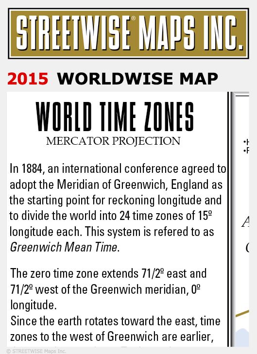 Streetwise World Map - Laminated Map of the World - Folding Pocket Size Travel Map (2015)