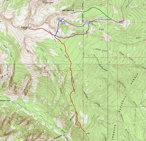 Hikes and Climbs to Bitterroot Mountain Summits