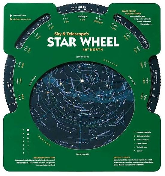 Sky & Telescope's Star Wheel 40° North