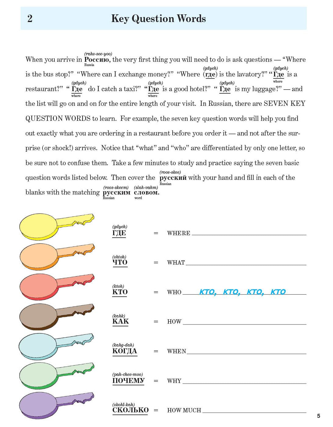 Russian in 10 Minutes a Day: Language Course for Beginning and Advanced Study. Includes Workbook, Flash Cards, Sticky Labels, Menu Guide, Software, Glossary, and Phrase Guide. Grammar. Bilingual Books, Inc. (Publisher)