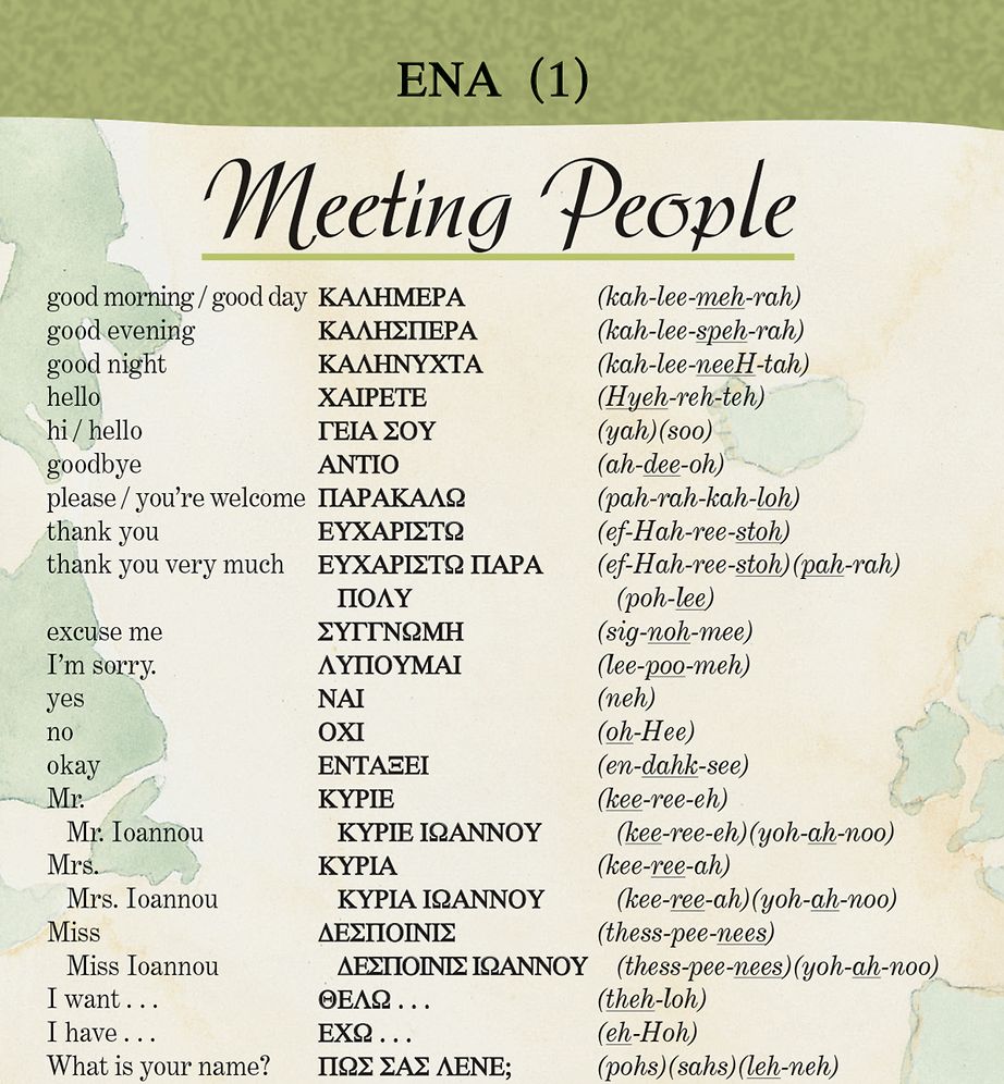 Greek : A Language Map