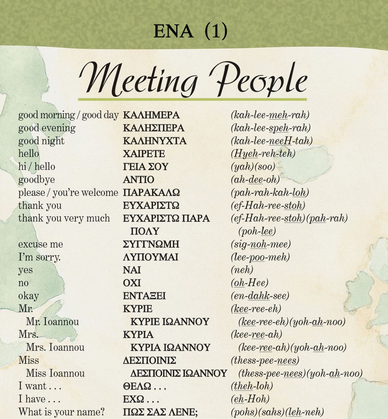 Greek : A Language Map