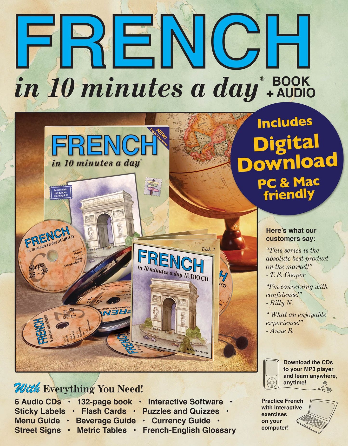 FRENCH in 10 minutes a day with Audio CD