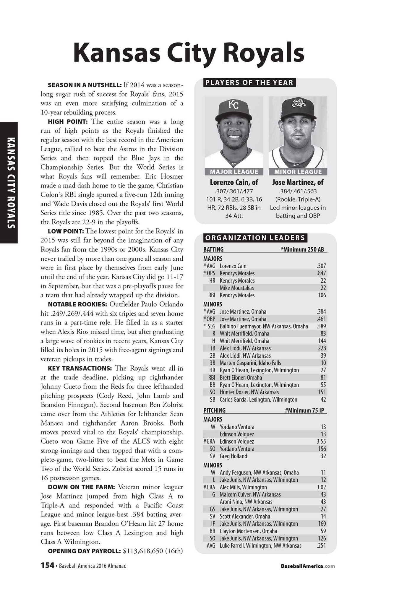 Baseball America 2016 Almanac: Comprehensive Review of the 2015 Season
