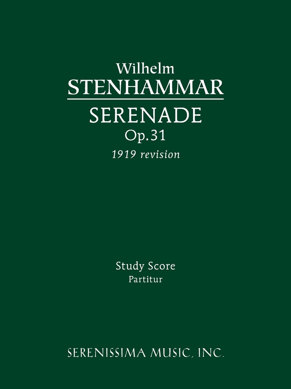 Serenade, Op. 31 (1919 Revision) - Sudy Score