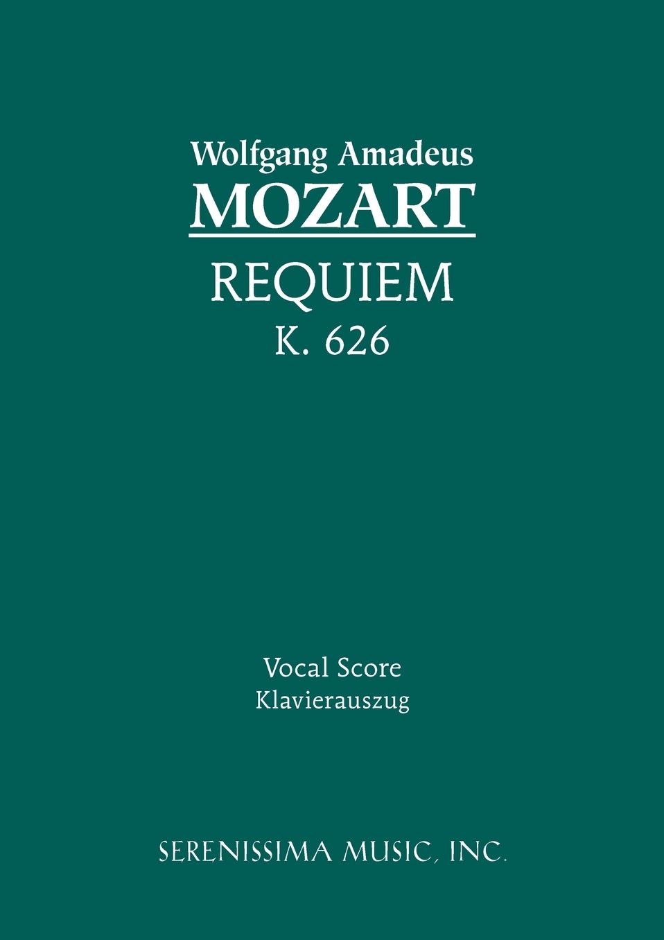 Requiem, K. 626: Vocal Score