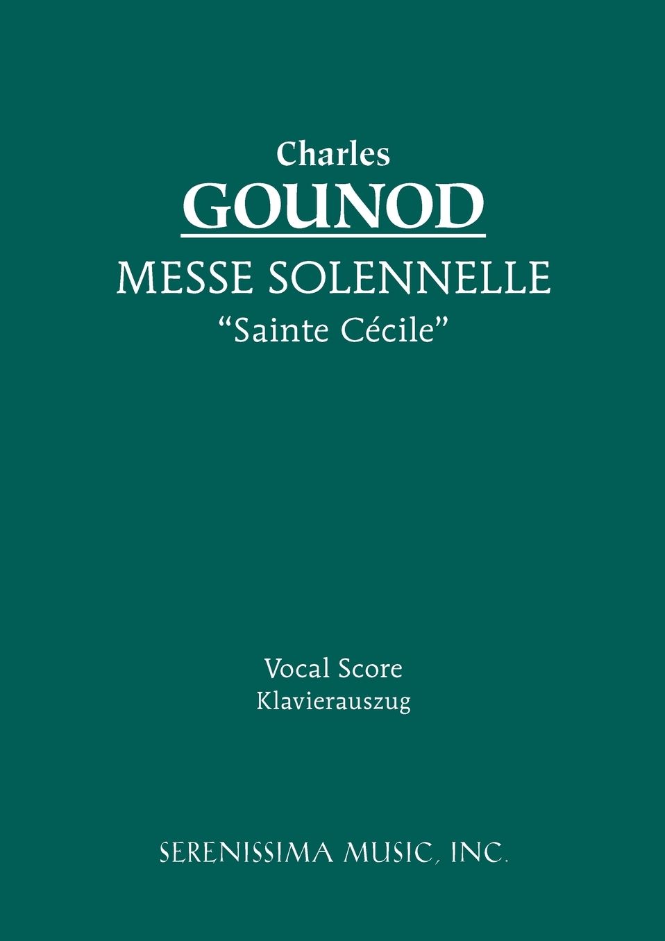 Messe Solennelle Ste. Cecile - Vocal Socre