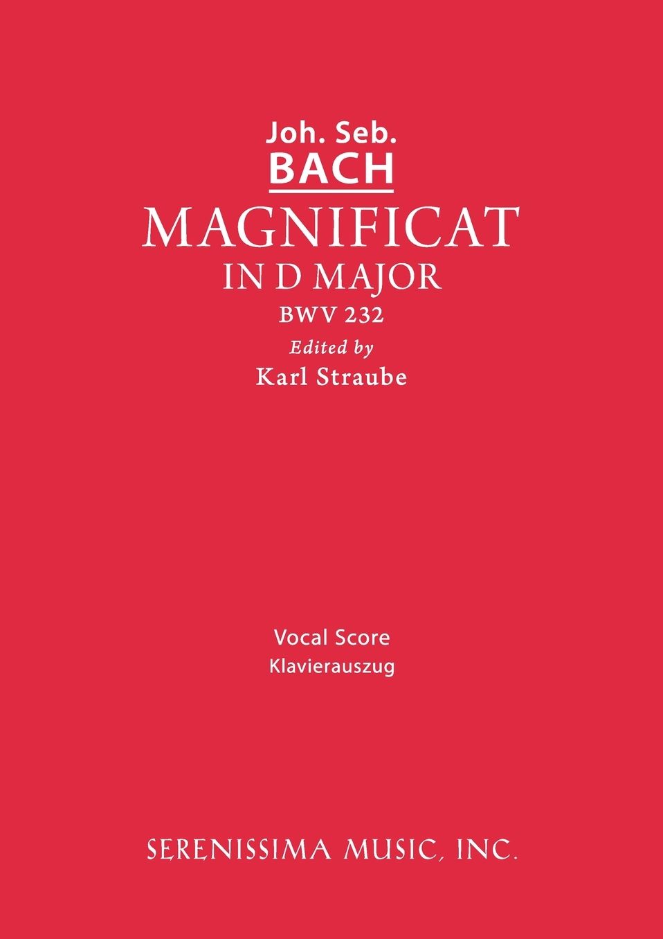 Magnificat, Bwv 243 - Vocal Score