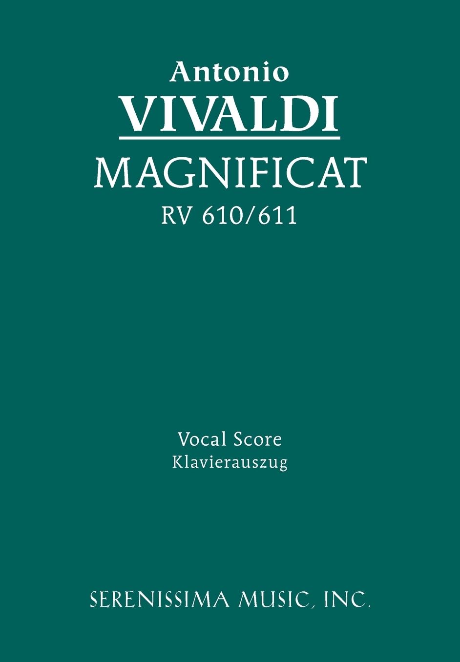 Magnificat, Rv 610/611 - Vocal Score