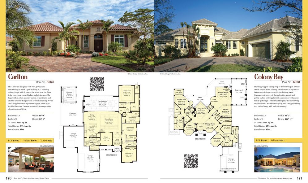 Dan Sater's Classic Mediterranean Home Plans Collection