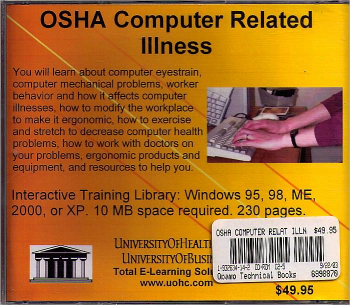 OSHA Computer Related Illness