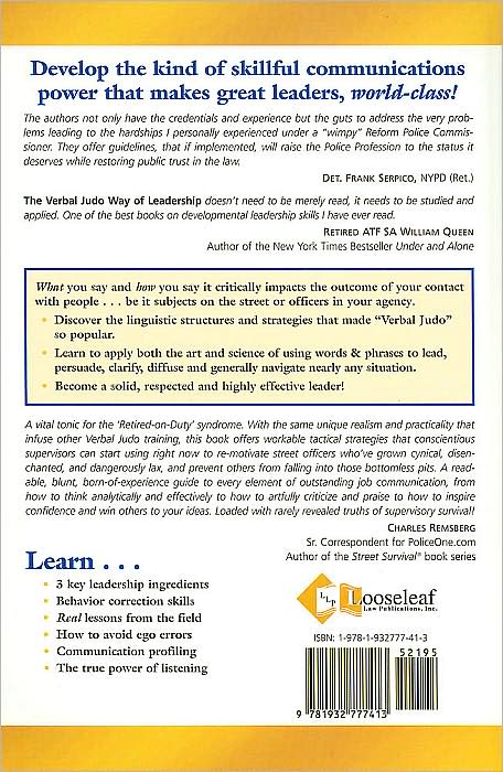 Verbal Judo Way of Leadership: Empowering the Thin Blue Line from the Inside Up