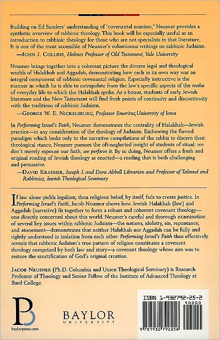 Performing Israel's Faith: Narrative and Law in Rabbinic Theology