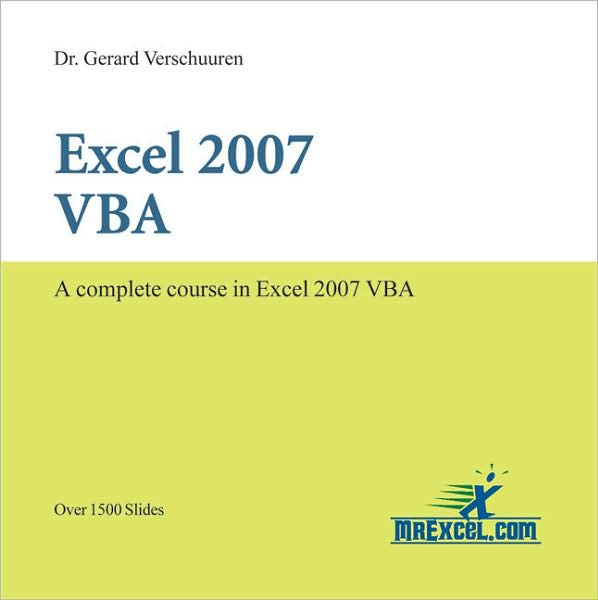Excel 2007 VBA CD-ROM