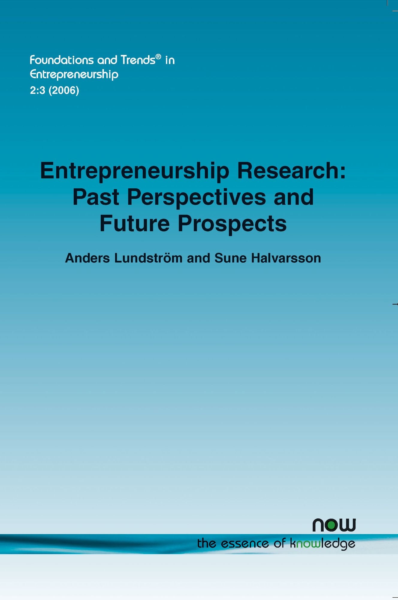 Entrepreneurship Research