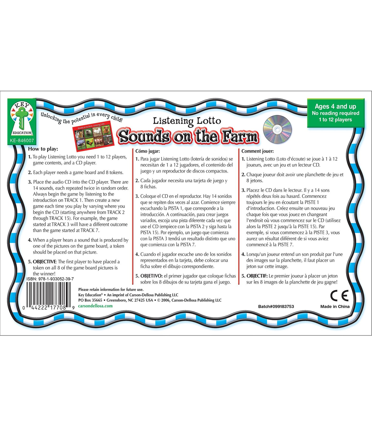 Listening Lotto: Sounds on the Farm: Sounds on the Farm