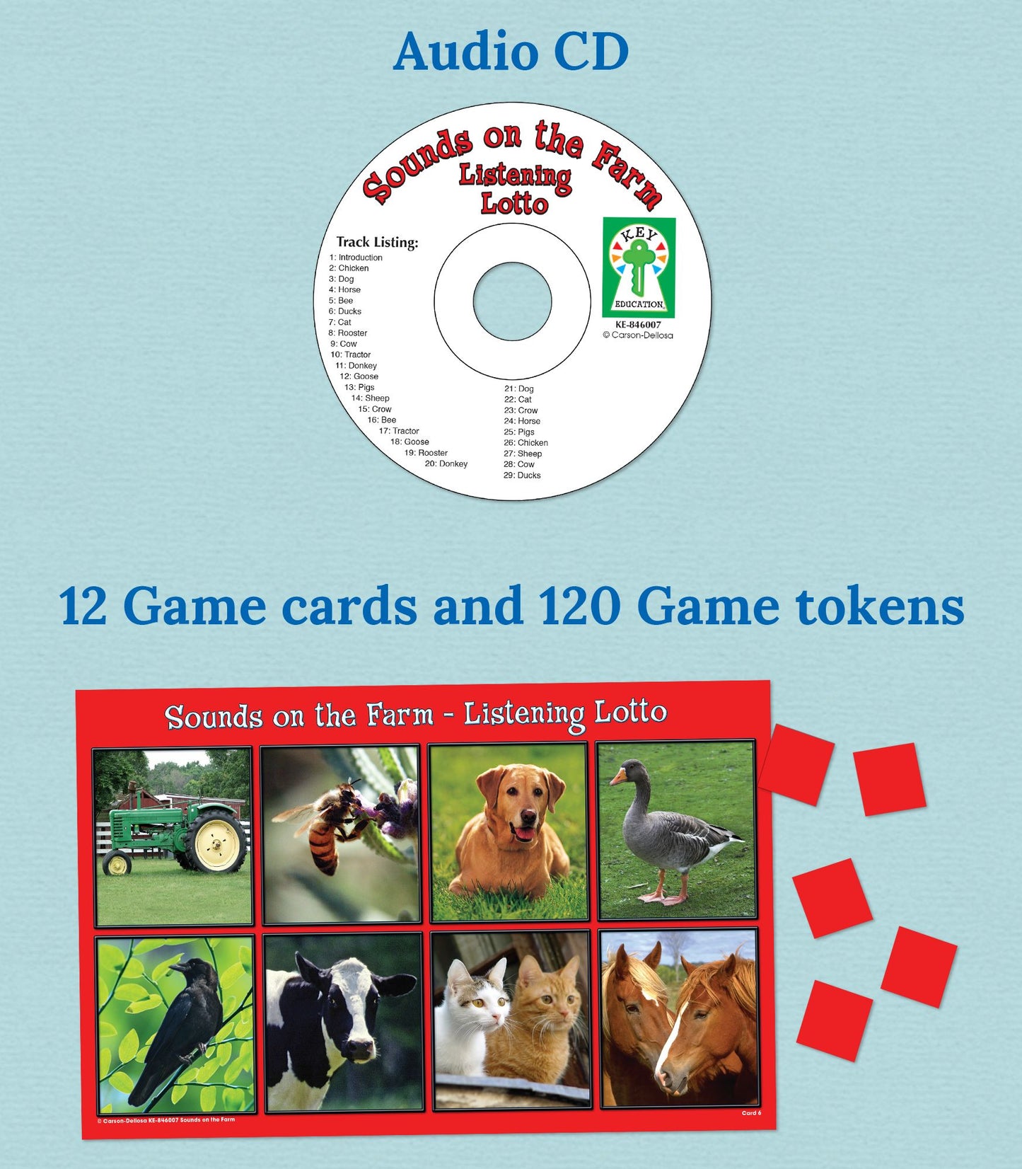 Listening Lotto: Sounds on the Farm: Sounds on the Farm