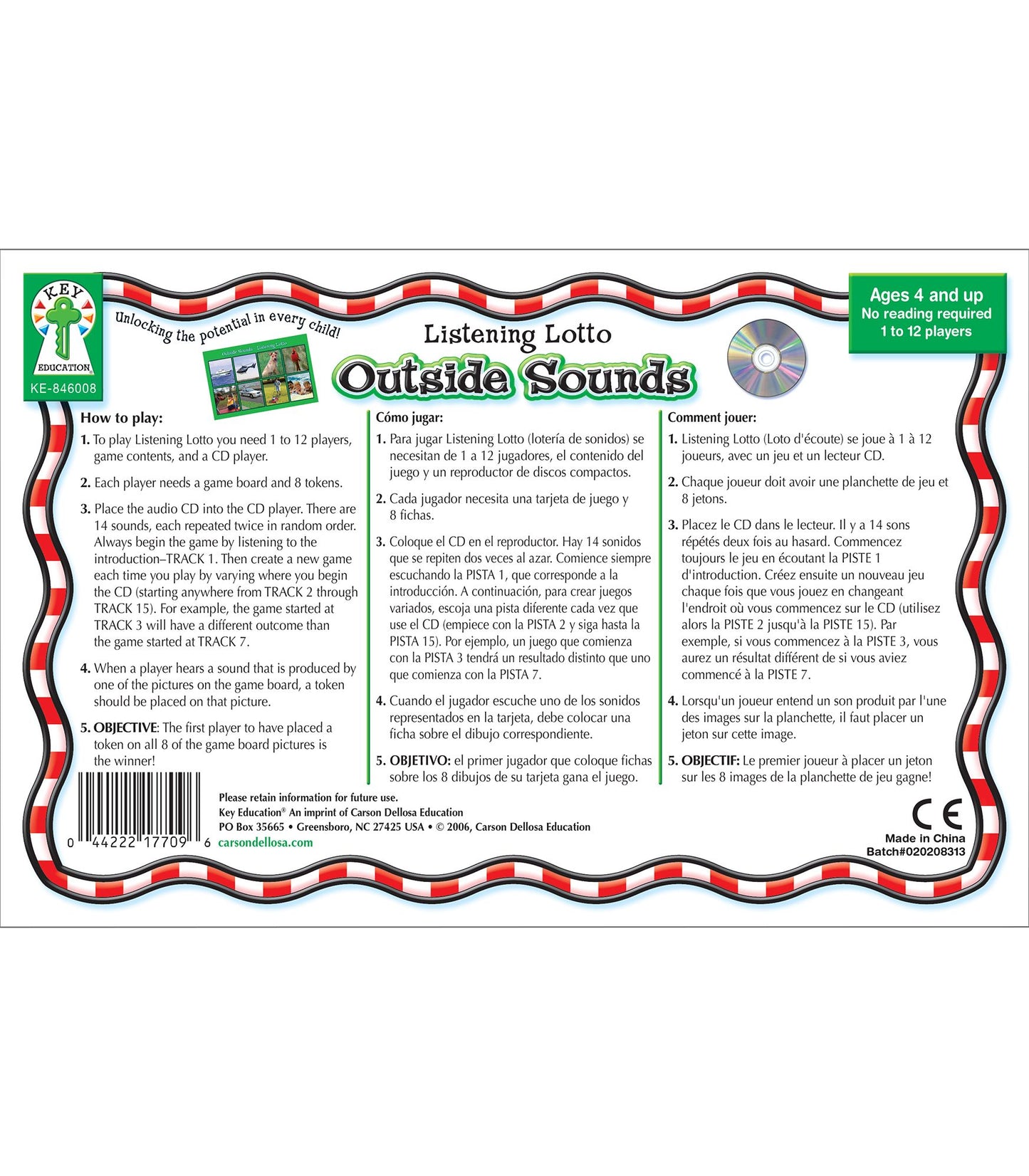 Listening Lotto: Outside Sounds: Outside Sounds