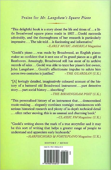 Mr. Langshaw's Square Piano: The Story of the First Pianos and How They Caused a Cultural Revolution