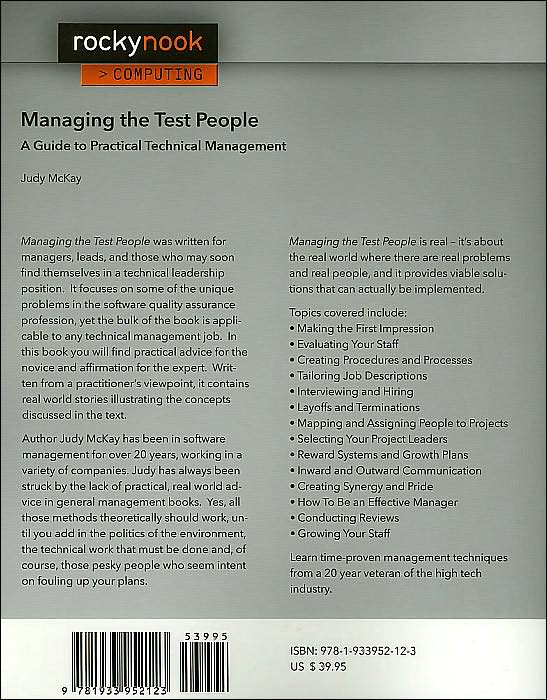 Managing the Test People: A Guide to Practical Technical Management