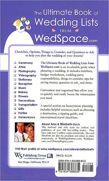The Ulitmate Book of Lists from WedSpace.com