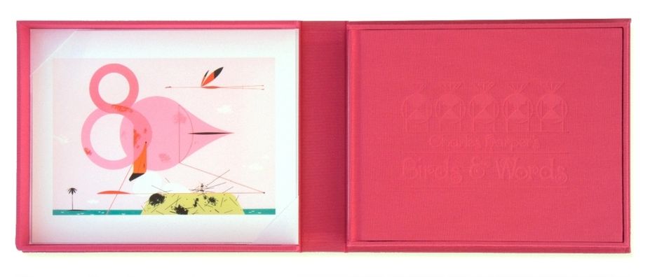 Charles Harper's Birds & Words: W Flamingo Print [With Flamingo Print]