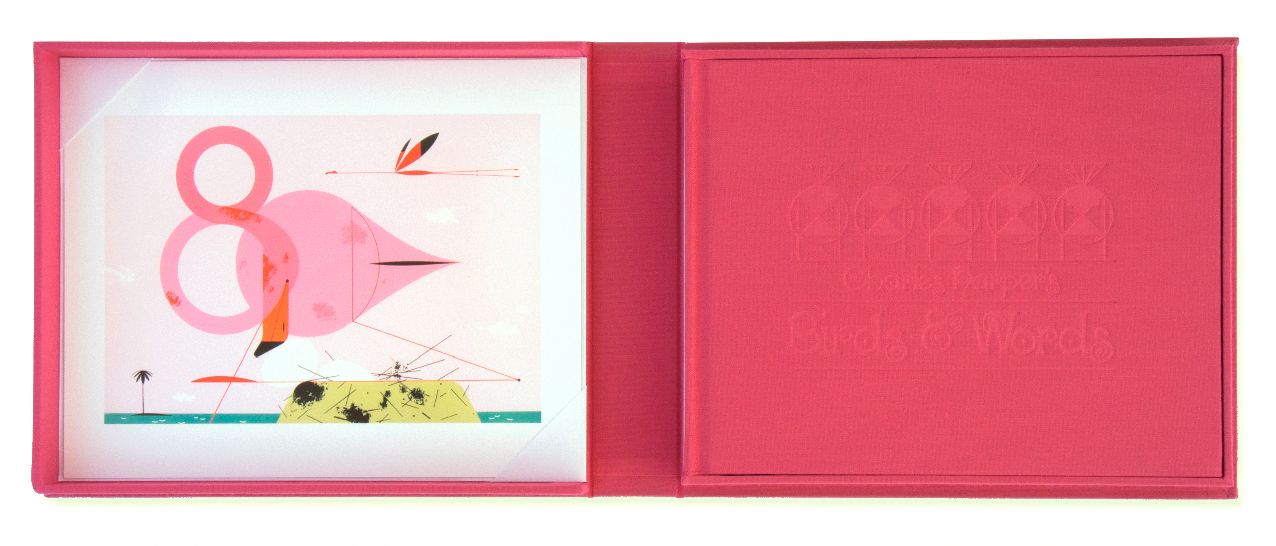 Charles Harper's Birds & Words: W Flamingo Print [With Flamingo Print]