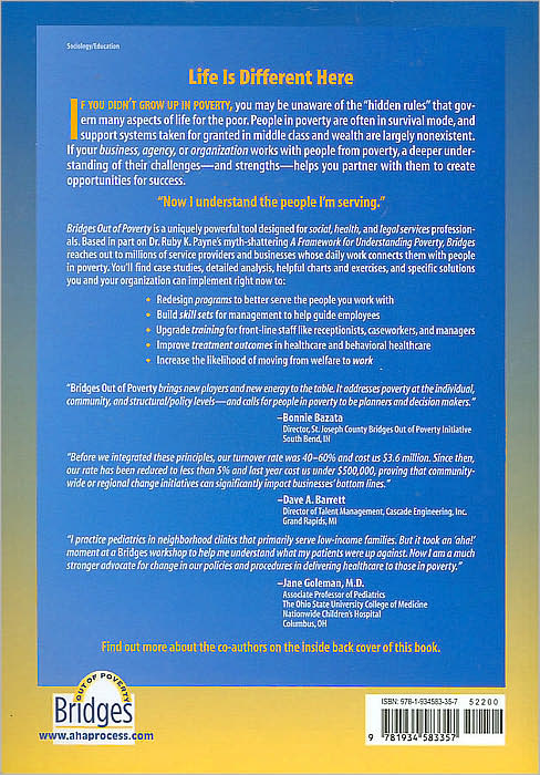 Bridges Out of Poverty: Strategies for Professional and Communities