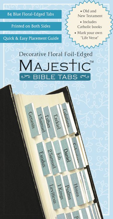 Majestic Floral-Edged Bible Tabs (Large Print -- QA test)