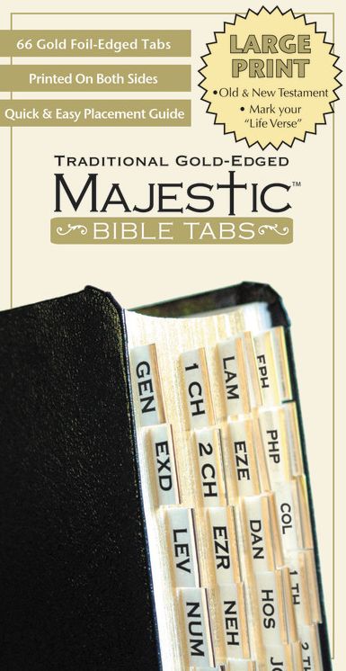 Majestic Bible Tabs, Traditional Gold-Edged (Large Print -- QA test)