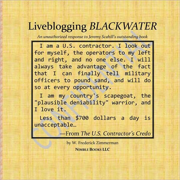 Liveblogging Blackwater By Jeremy Scahill