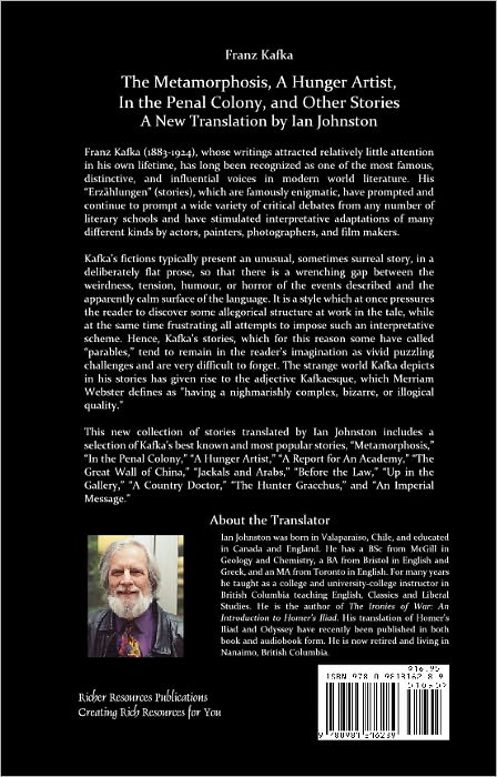 The Metamorphosis, A Hunger Artist, In the Penal Colony, and Other Stories