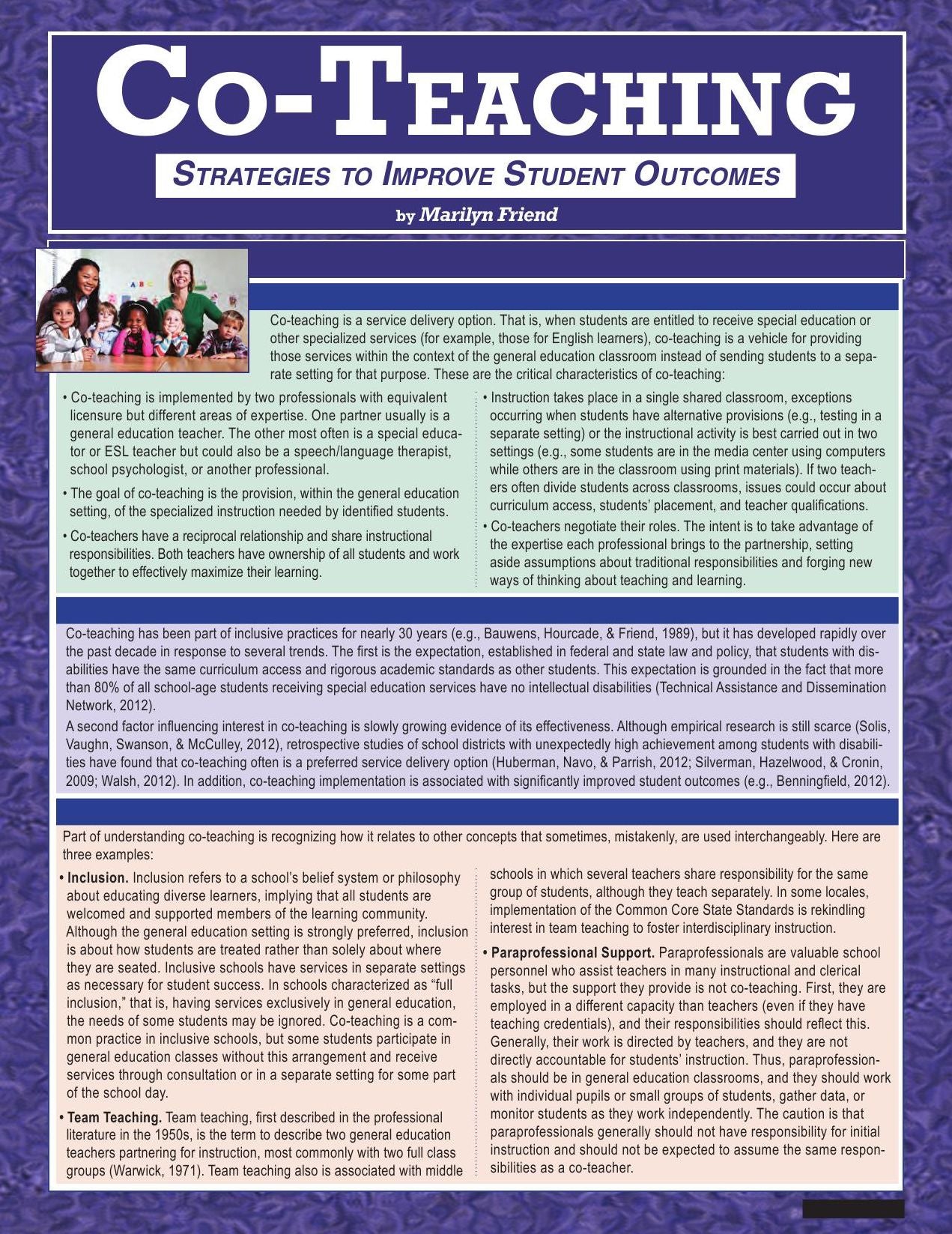 Co-Teaching Strategies to Improve Student Outcomes