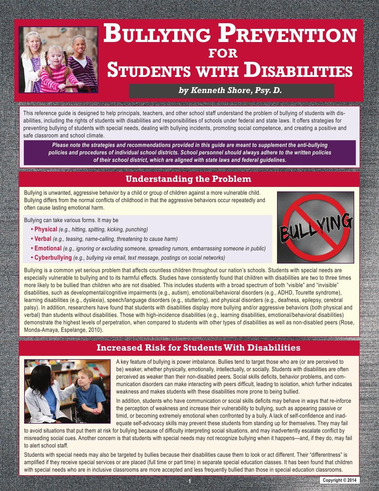 Bullying Prevention for Students with Disabilities