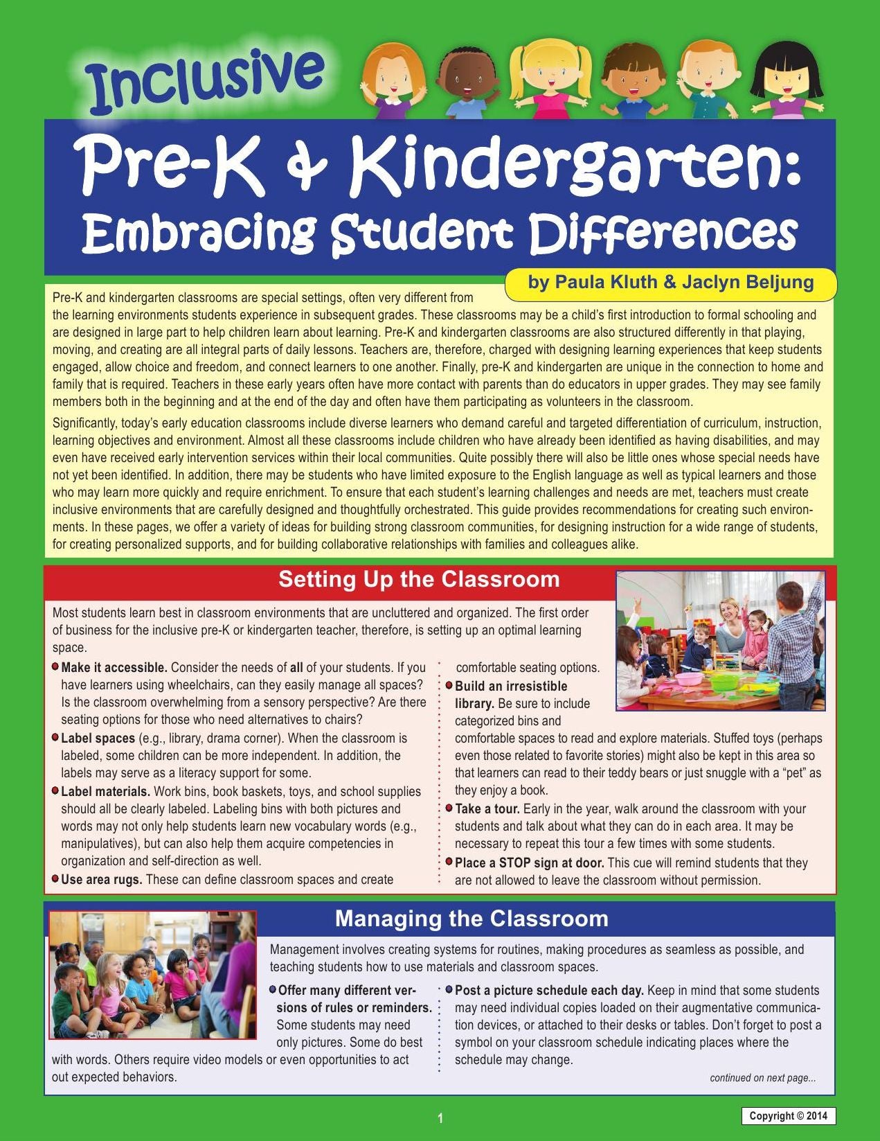 Inclusive Pre-K & Kindergarten: Embracing Student Differences