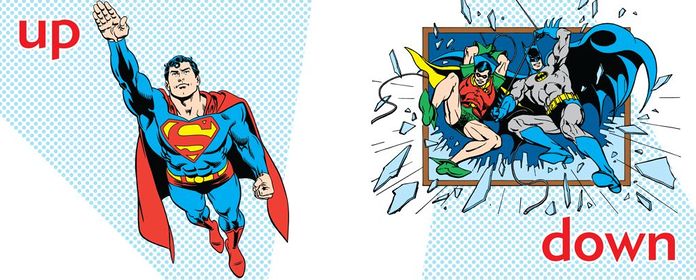 Super Heroes Book of Opposites