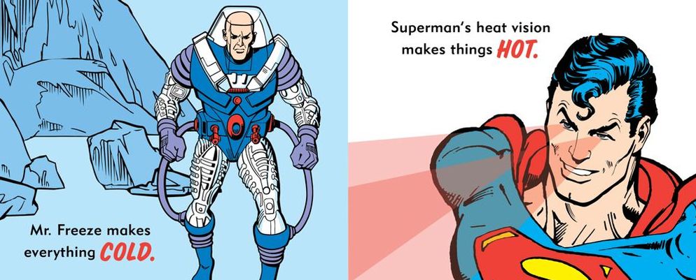 Super Heroes Book of Opposites