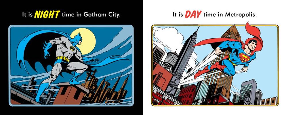 Super Heroes Book of Opposites