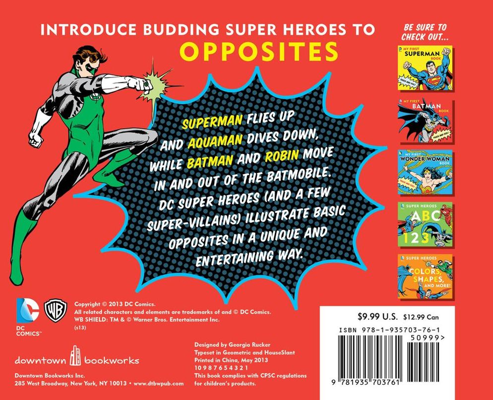 Super Heroes Book of Opposites