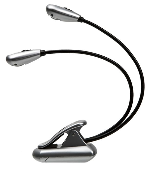 DoubleFlex Book Light, Silver