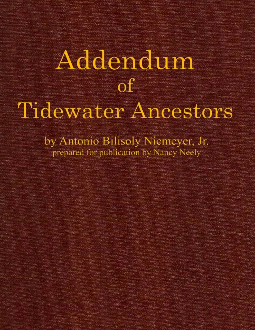 Addendum of Tidewater Ancestors