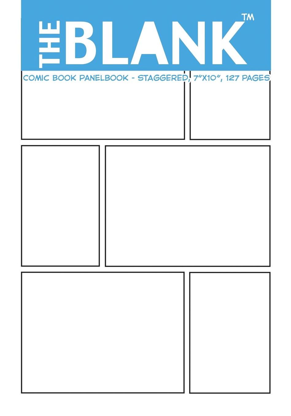 The Blank Comic Book Panelbook - Staggered, 7"x10", 127 Pages
