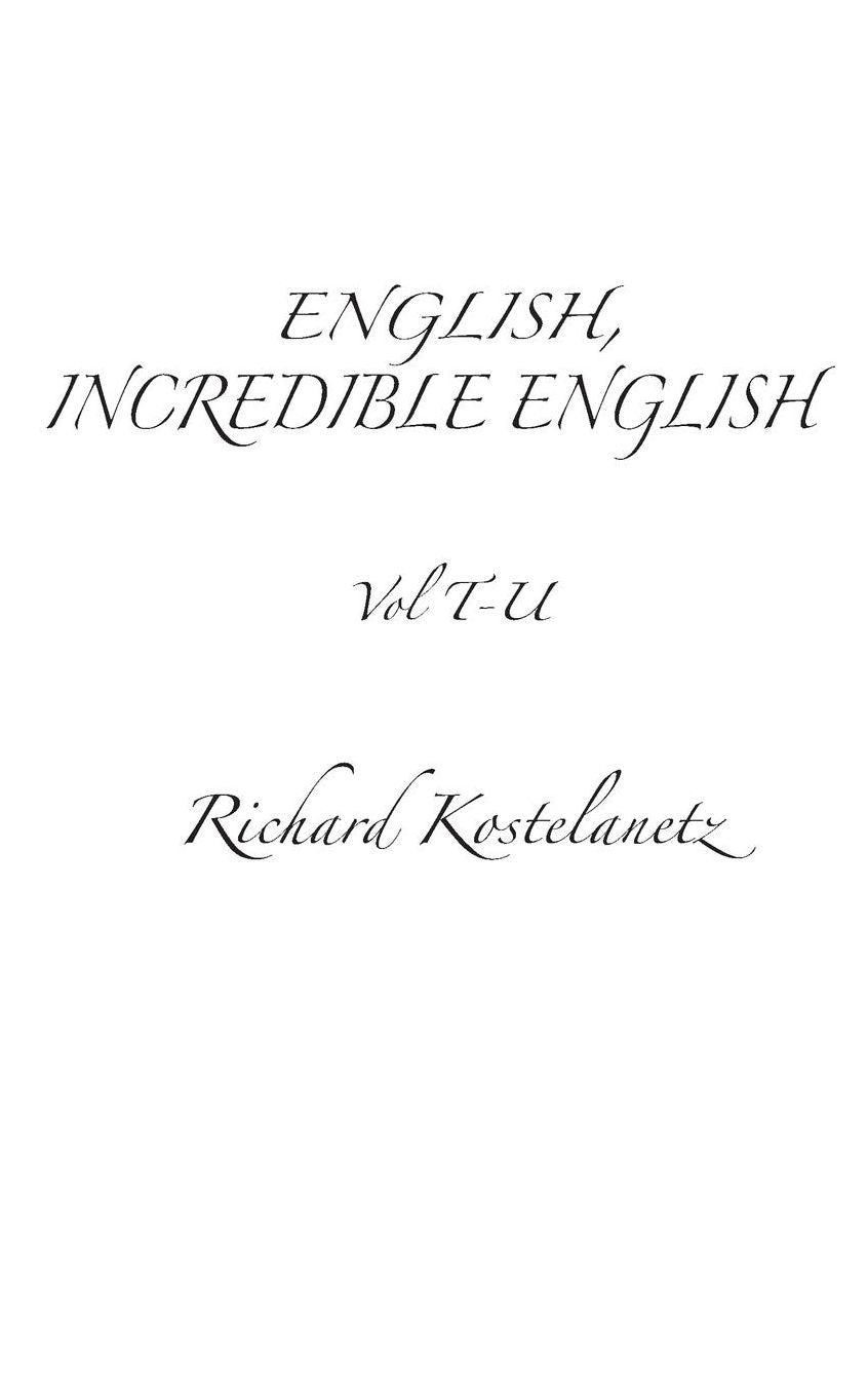 English, Incredible English Vol T-U