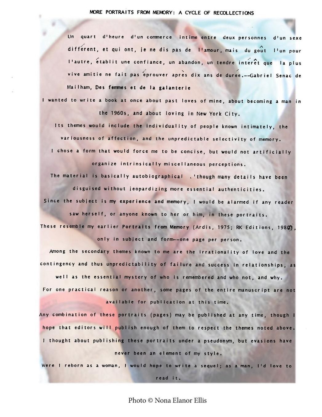More Portraits from Memory: A Cycle of Recollections